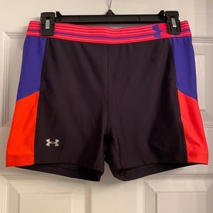 Under Armour Colorblock Spandex Shorts, Sz M